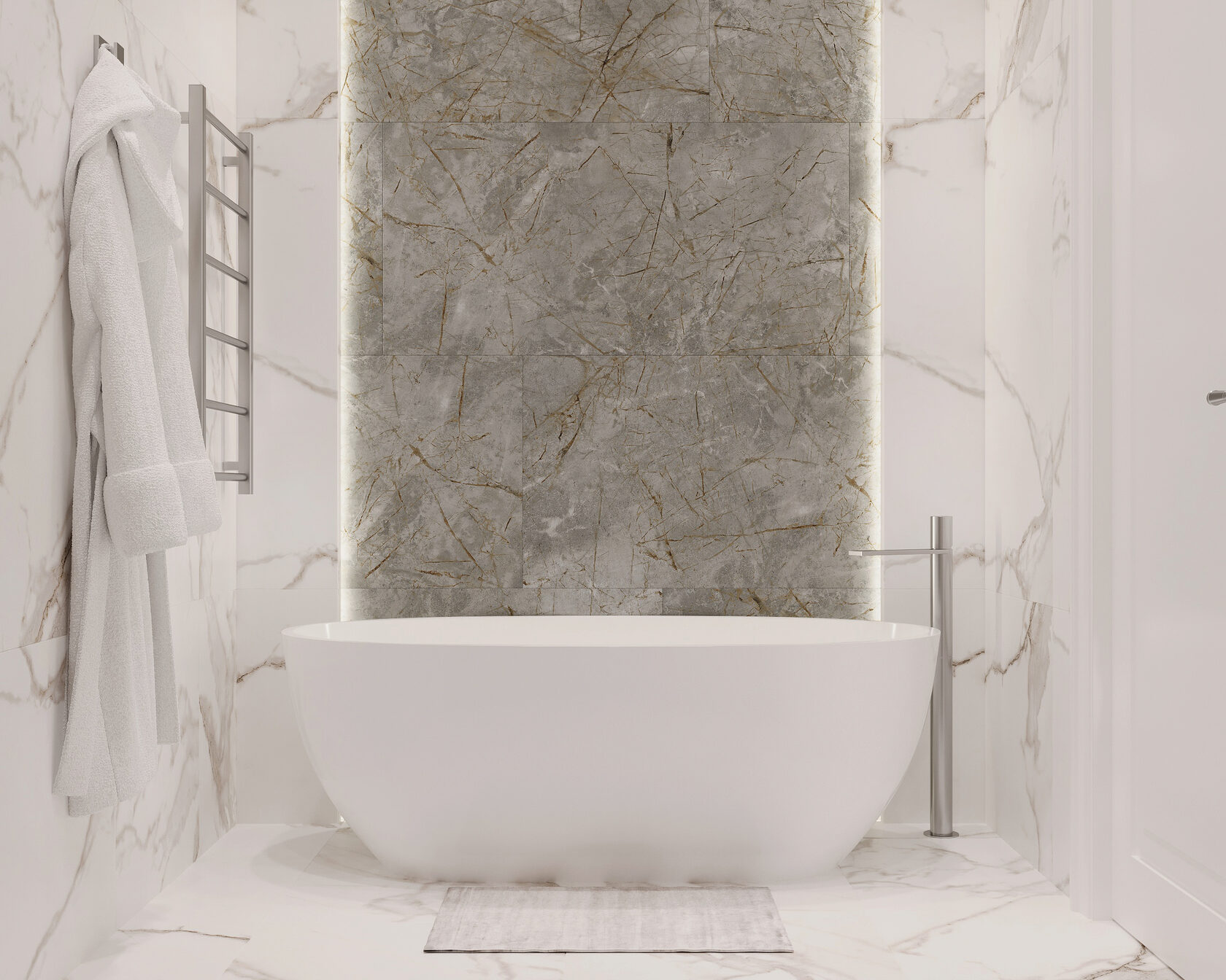 Красивый интерьер ванной комнаты с плиткой — вдохновение от КЕРАМИР